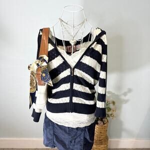 INSANE vintage y2k juicy couture striped sweater hoodie